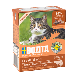 BOZITA FRESH MENU STERILISED KURCZAK Z WOŁOWINĄ W GALARECIE 370g